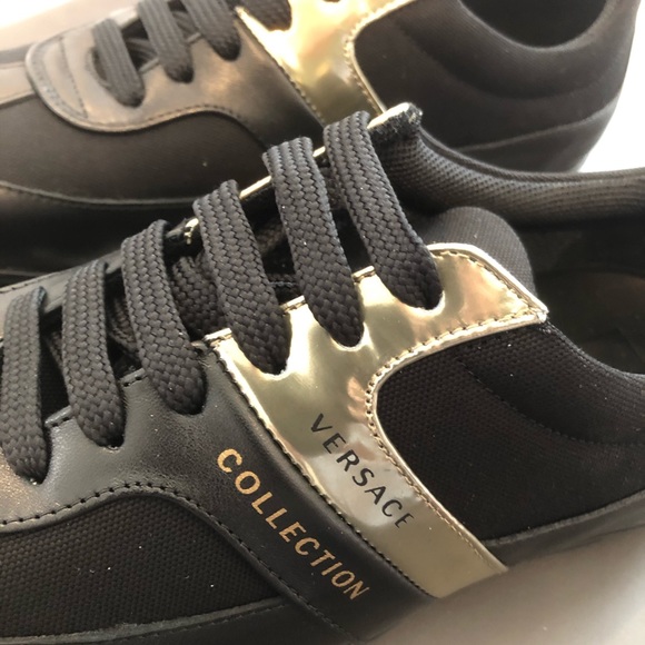 Versace Men’s / Boy’s Sneakers Black/Gold NWT - Picture 8 of 8